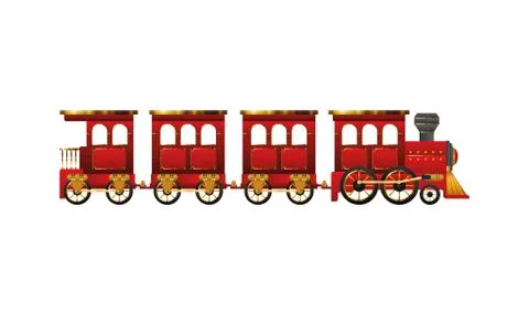 Merry christmas red train vector design Illustrazione stock