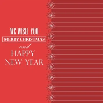 Merry Christmas ribbon paper  design greeting card, vector illustration Merry Stock Illustration
