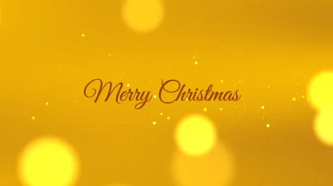 Merry christmas, seamless loop, yellow, with glittering sparkles and bokeh 動画素材 56270956