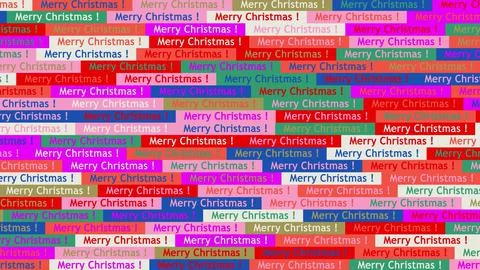 Merry Christmas seamless pattern background. loop animation. backdrop of small Illustrazione stock