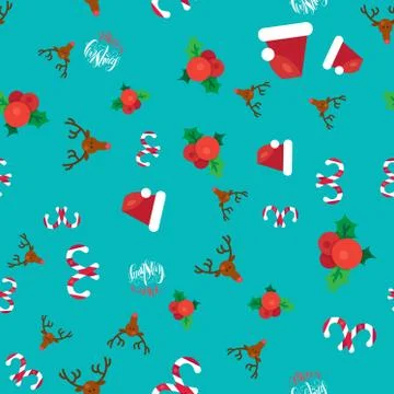 Merry Christmas Seamless Pattern イラスト素材