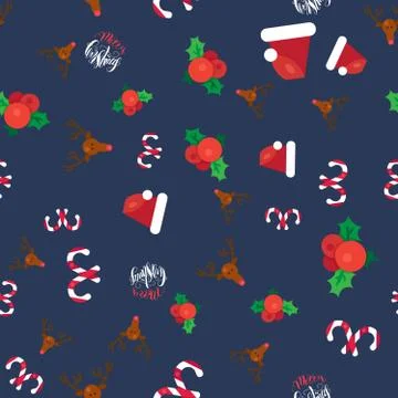 Merry Christmas Seamless Pattern イラスト素材