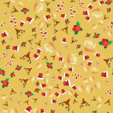 Merry Christmas Seamless Pattern Stock Illustration