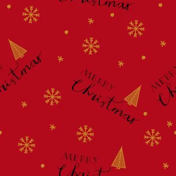 Merry Christmas seamless pattern. Stock Illustration