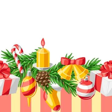 Merry Christmas seamless pattern. Illustrazione stock