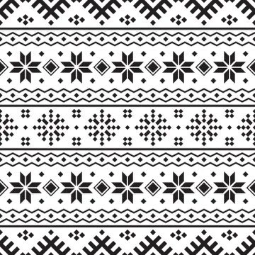 Merry Christmas Seamless Pattern Vector Stock Illustration