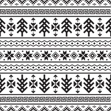 Merry Christmas Seamless Pattern Vector Illustrazione stock