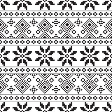 Merry Christmas Seamless Pattern Vector Stock Illustration