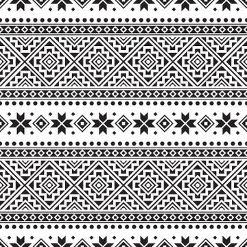 Merry Christmas Seamless Pattern Vector Stock Illustration