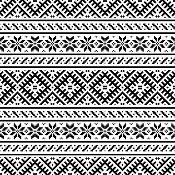 Merry Christmas Seamless Pattern Vector Stock Illustration