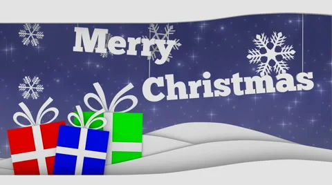 Merry christmas seamless video loop Video stock 43427467