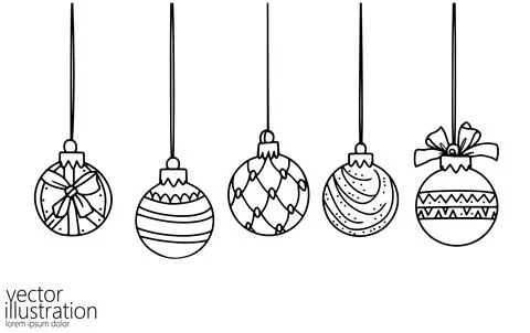 Merry Christmas single continuous line art. Holiday greeting card decoration Stock-Illustration