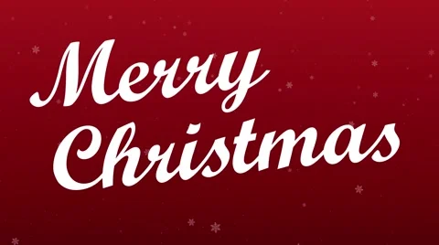 Merry Christmas with Snow Background Stock Footage 45114469