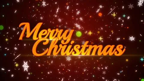 Merry Christmas Snowflake Particles Stock Illustration