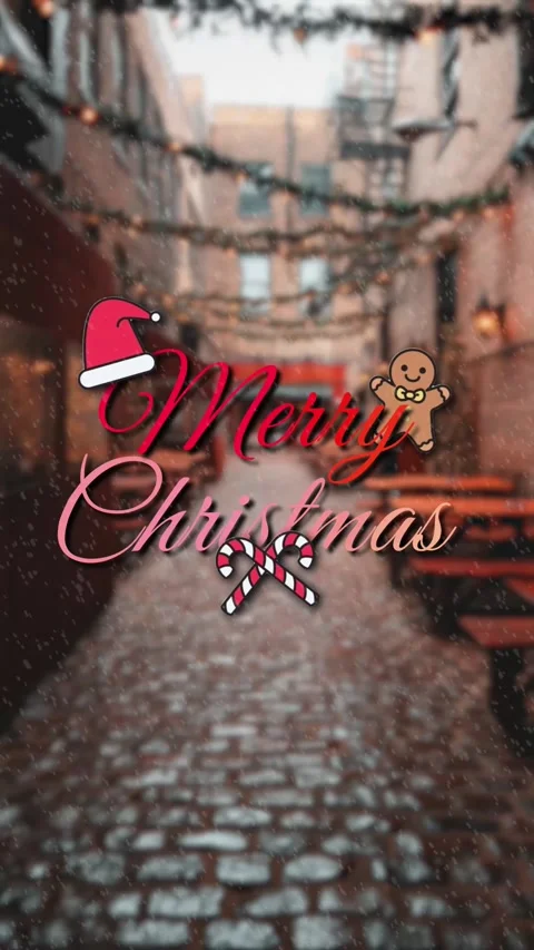 Merry Christmas Snowman Text Animation Motion Design Video Video stock 293282913