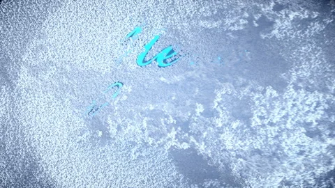 Merry Christmas text appearing from under snow Stock Footage 99646802