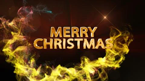 Merry Christmas Text Background Stock Illustration