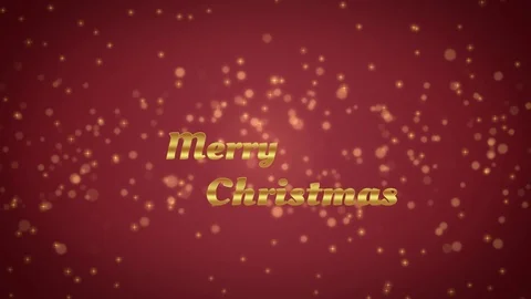 Merry Christmas text with blurred lights background Stock Footage 119545174