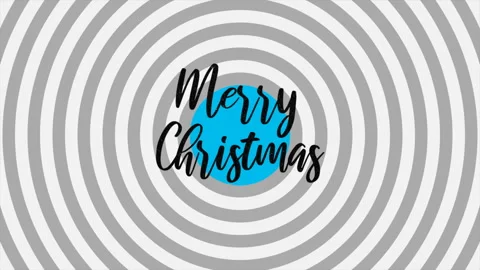 Merry Christmas text with circles pattern on white gradient Stock Footage 257518839