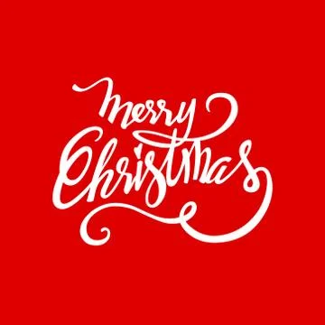 Merry Christmas text design. Vector logo, typography Stock Illustration