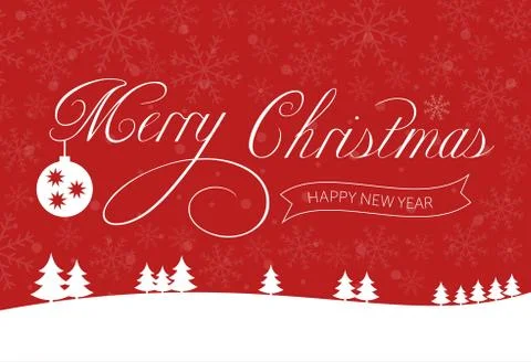 Merry Christmas text design. Vector logo, typography. Usable as banner, greeting Stock Illustration