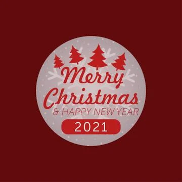 Merry Christmas text design. Vector logo, typography. Usable as banner, greeting Illustrazione stock