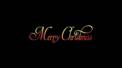 Merry Christmas Text Stock Footage