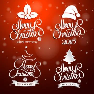 Merry Christmas text Stock Illustration
