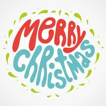 Merry Christmas text Stock Illustration