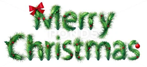 Merry Christmas Text Stock Illustration