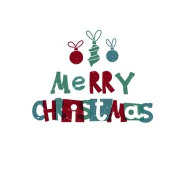Merry Christmas text Stock Illustration