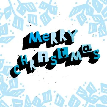 Merry Christmas text. Stock Illustration