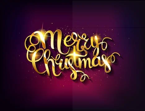 Merry Christmas text. Stock Illustration
