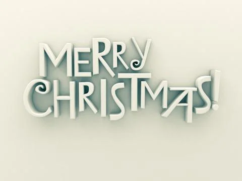 Merry christmas text isolated Stockillustratie