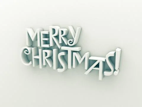 Merry christmas text isolated Stock Illustration