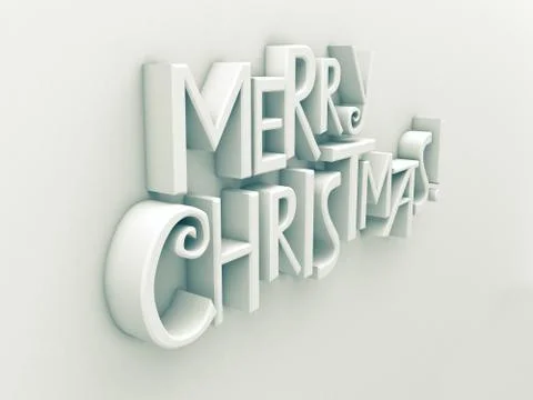 Merry christmas text isolated Stock Illustration