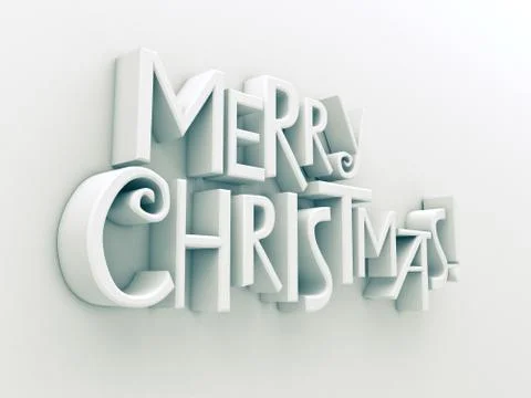 Merry christmas text isolated Stock Illustration