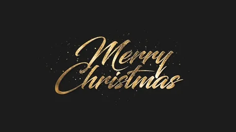 Merry Christmas Text Opener + Alpha Channel Stock Footage