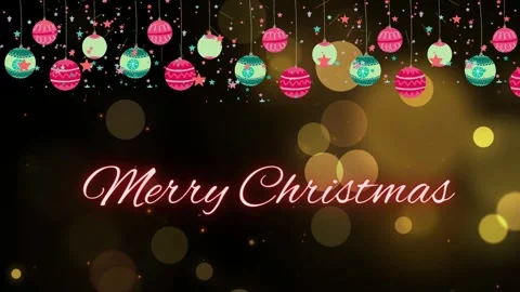 Merry Christmas Text Video Stock Footage 253248962