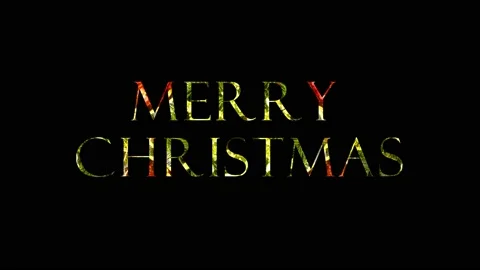 MERRY CHRISTMAS text, WITH WE WISH YOU A MERRY CHRISTMAS song, seamless loop Stock Footage 119246453