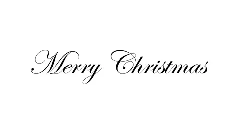 Merry Christmas  text - writing on - cursive script - with matte Vidéo 166893087