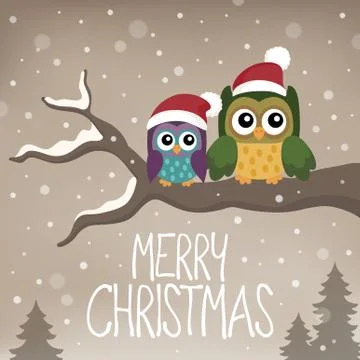 Merry Christmas topic image Stock Illustration