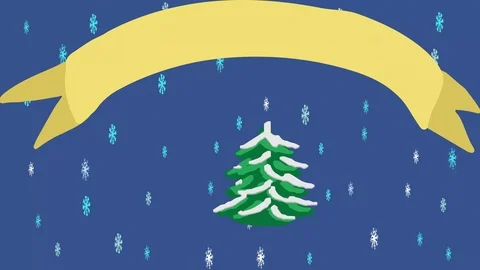 MERRY CHRISTMAS tree animation Stock Footage 113193096
