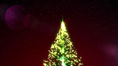 Merry Christmas Tree Stock Footage 45290054