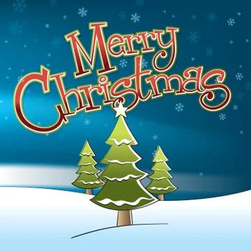 Merry Christmas Tree Illustrazione stock