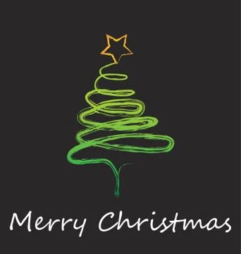 Merry Christmas Tree Stock Illustration