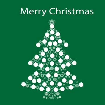 Merry Christmas tree Illustrazione stock