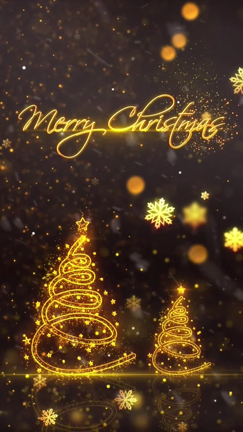 Merry Christmas Trees Background 11 Stock Footage 283976190