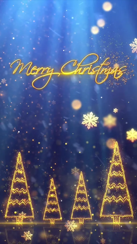 Merry Christmas Trees Background 3 Stock Footage 283975935