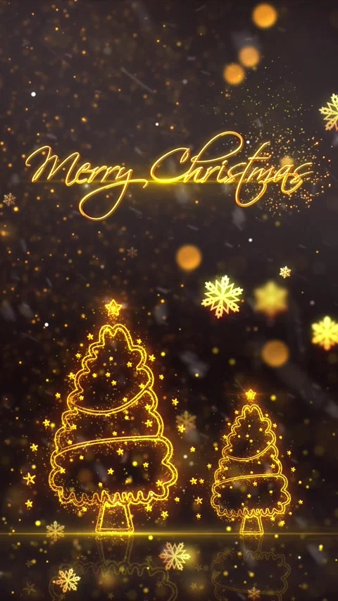 Merry Christmas Trees Background 5 Stock Footage 283975953
